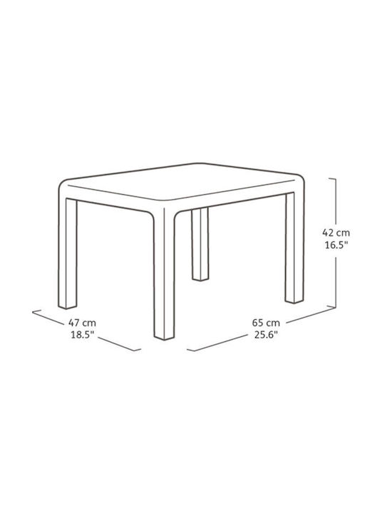 Keter Garten- und Outdoor-Möbelsets Wohnzimmer Typsatz Emily 4 Stück Graphit