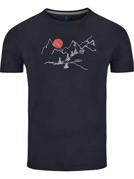 Nikko Landscape T-shirt Μαύρο
