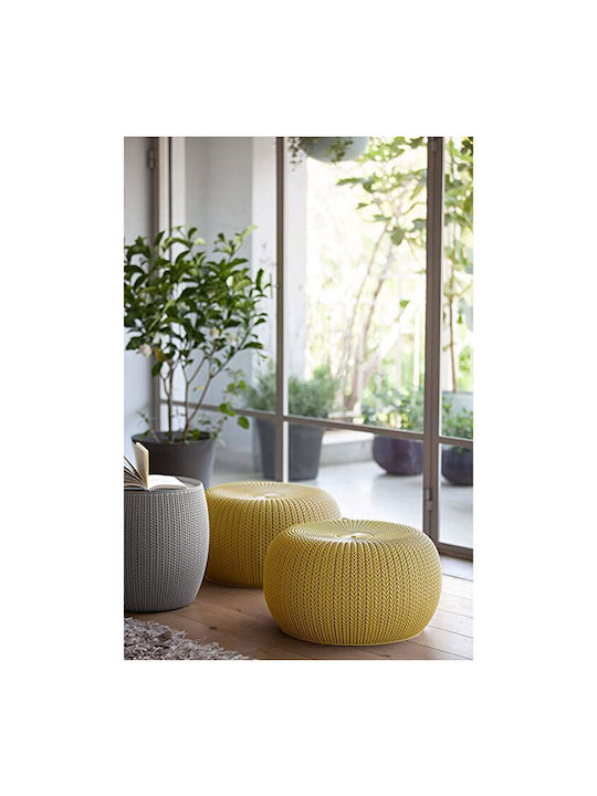 Kunststoff Gartenhocker Knit Grau 40,6x40,6x41,3cm