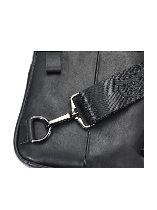 Leather Men's Bag Sling Black