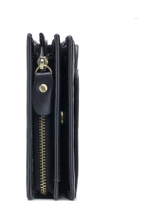Leather Men's Wallet Classic with RFID Black