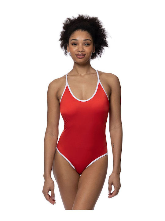 Costum De Baie Întreg Roșu