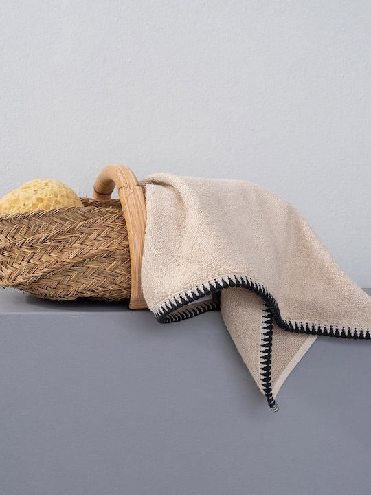 Palamaiki Πετσέτα Χεριών Brooklyn 30x50εκ. Beige Βάρους 500gr/m²