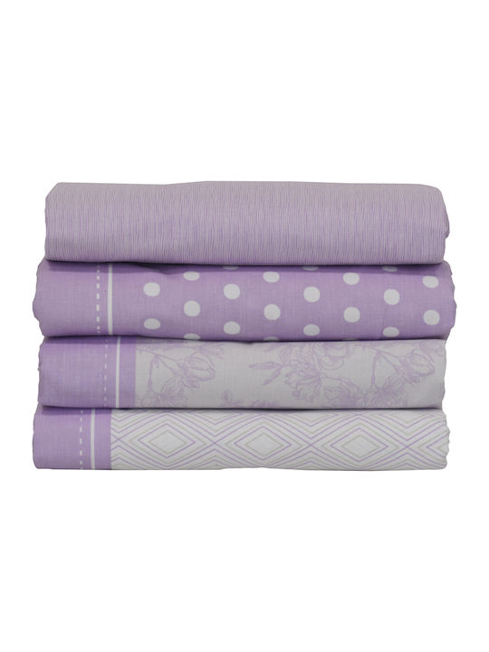 Anna Riska Bettdecke Großes Doppelbett 220x240cm Mix & Match Solid Lilac 41