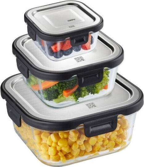 Gefu Lunchbox Glas Silber 500ml 1Stück