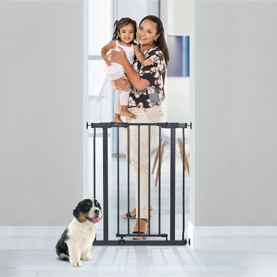 Dreambaby Ava Foldable Security Door Simple Placement made of Metal Charcoal 61x76cm 1pcs