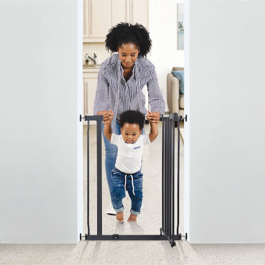 Dreambaby Ava Foldable Security Door Simple Placement made of Metal Charcoal 61x76cm 1pcs