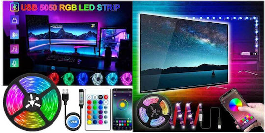 Elmark Smart LED Strip TV USB 5V RGB Light 3m with Power Supply & Remote Control