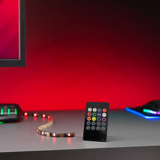 The Source LED-Streifen USB 5V RGB Licht 5m mit Netzteil & Fernbedienung