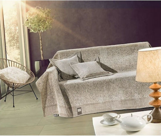 Guy Laroche Balance Ριχτάρι Τετραθέσιου Καναπέ Δύο 'Οψεων Chenille 180x350εκ. Sand 1133030217067