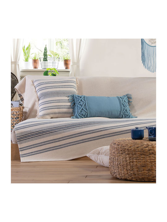 Nef-Nef Homeware Miles Ριχτάρι Διθέσιου Καναπέ 180x250εκ. White / Blue