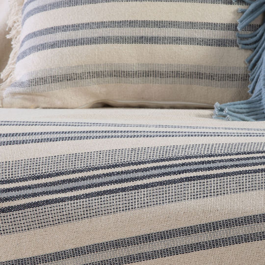 Nef-Nef Homeware Miles Покривка За Двуместен Диван 180x250см Бяла / Синя