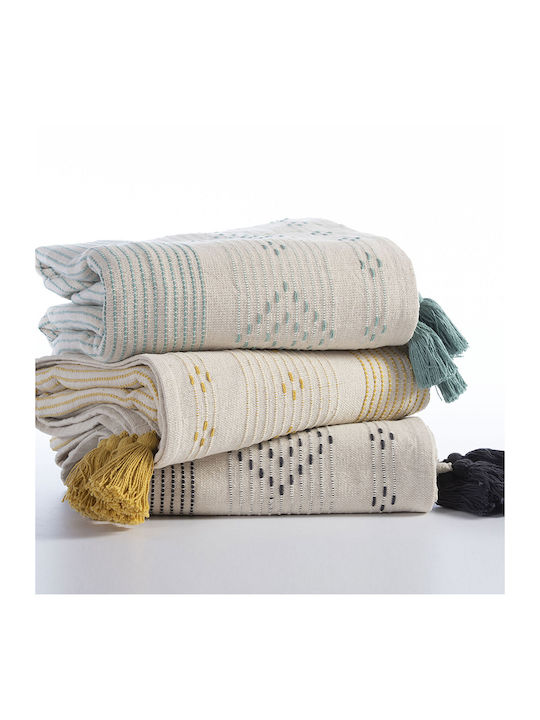 Nef-Nef Homeware Cuvertură Pentru Canapea 4 Locuri Jacquard 180x350 cm Antracit