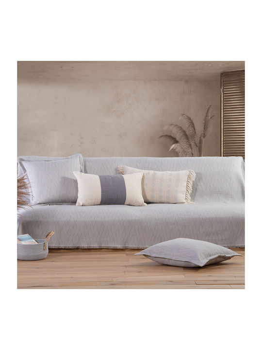 Nef-Nef Homeware Colton Покривка За Фотьойл Жакард 170x180см Сива