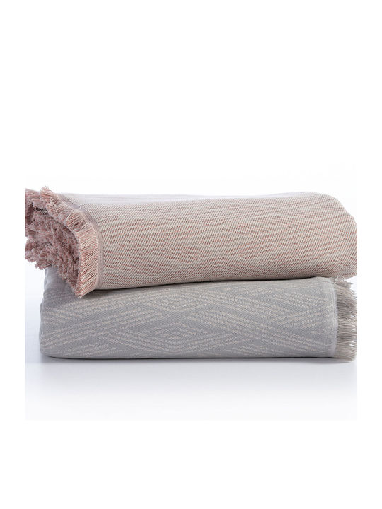 Nef-Nef Homeware Двуместен диван с хвърчащи листа Colton 170x250см. Розов 033574