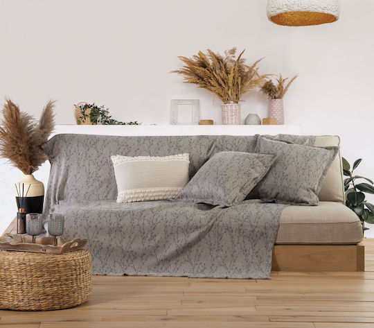 Nef-Nef Homeware Estia Ριχτάρι Διθέσιου Καναπέ Ζακάρ 170x250εκ. Beige