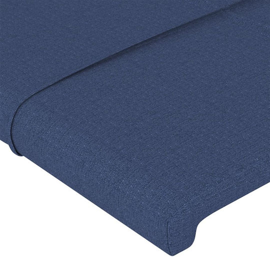 vidaXL LED Fabric Bed Headboard Blue 103x88cm