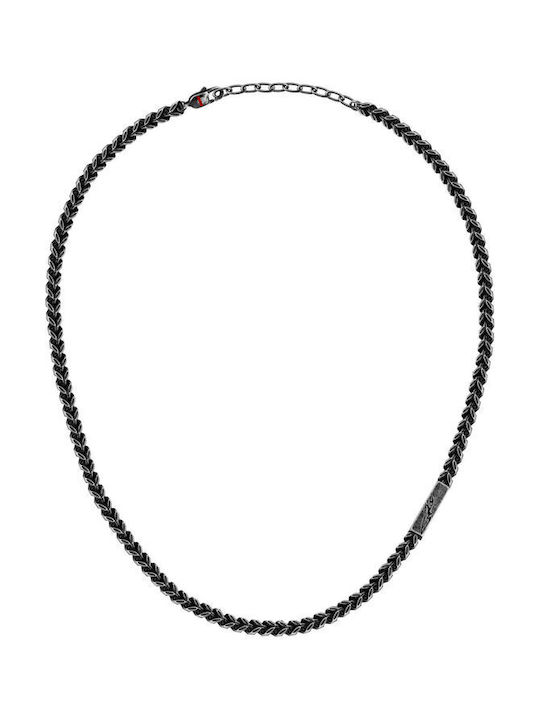 Sector Men's Stainless Steel Neck Chain Black with Polished Finish