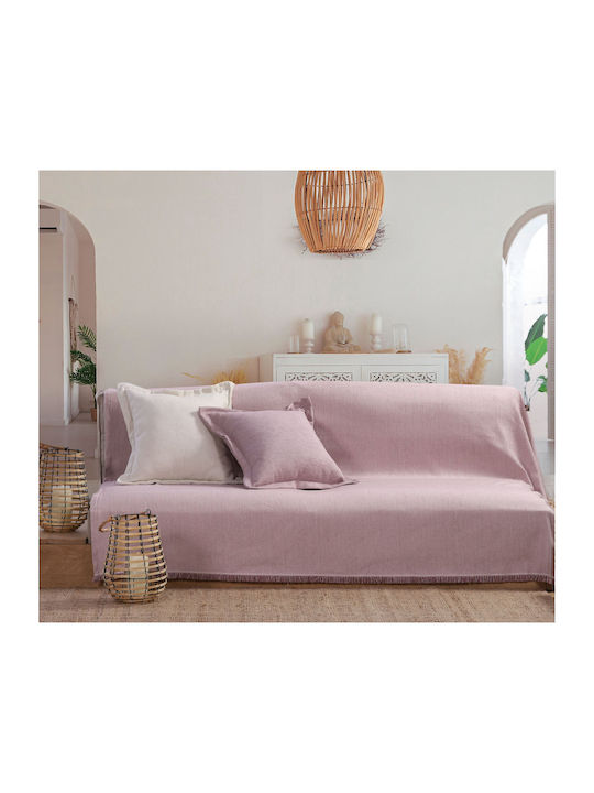 Nef-Nef Homeware Armchair Throw Nature 22 170x180cm Lilac 030994