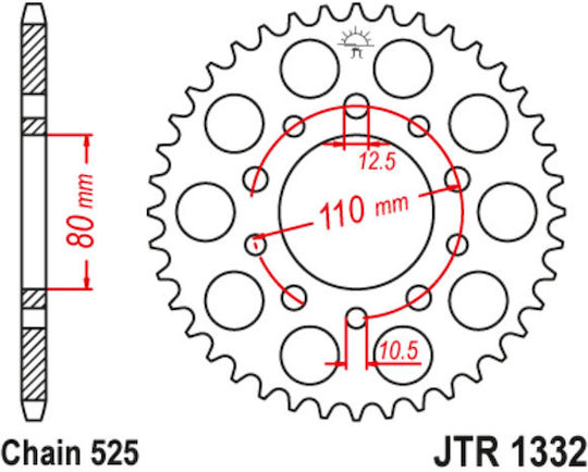 JT Sprockets Rear Sprocket 41 Teeth for Honda CB 400