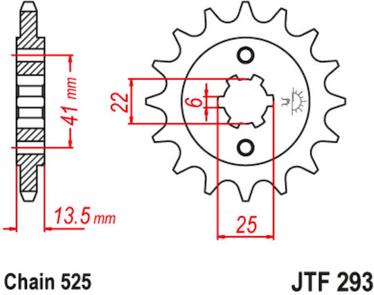 JT Sprockets Pinion față 15 Dinți pentru Honda Transalp 600 87'-88'