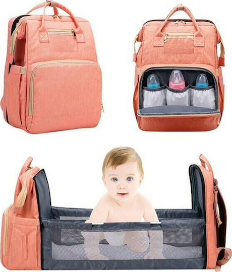 Diaper/Crib Backpack Pink 32x41cm.