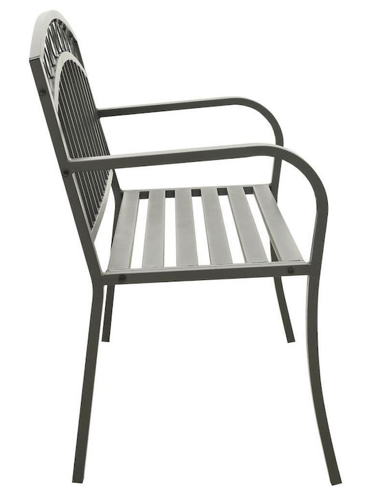 Bench Outdoor Metal Gray 120x51x60cm