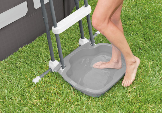 Gray Plastic Foot Cleaning Basin 9x56x46cm Gray 29080