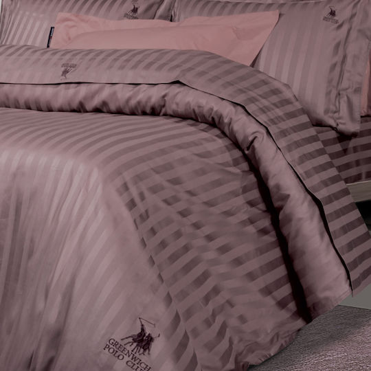 Greenwich Polo Club Duvet Cover Set Cotton Satin Queen with 2 Pillowcases 220x240 2155 Bordeaux