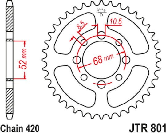 JT Sprockets Γρανάζι Πίσω