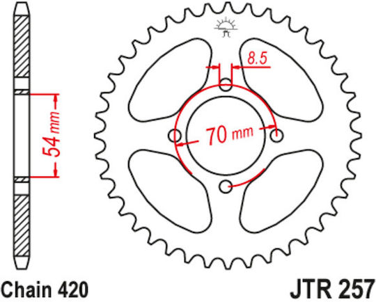 JT Sprockets Pinion spate 42 Dinți pentru Honda C50