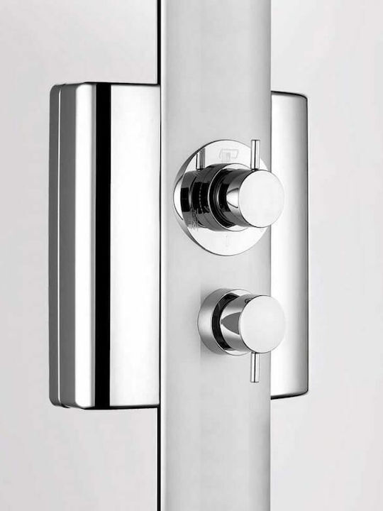 Dolcevita 451-SG-100 Στήλη Υδρομασάζ Ασημί