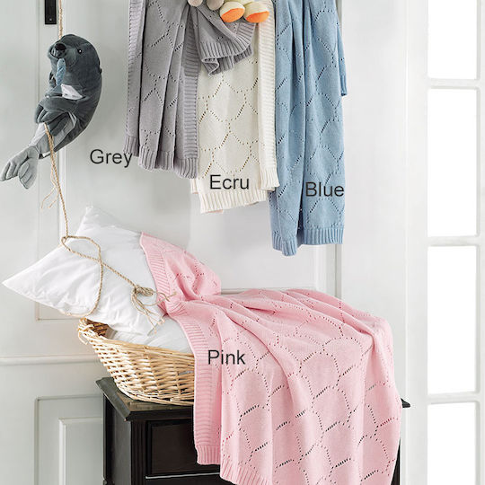 Beauty Home Pătură Pepinieră Swaddling Tricotată Roz 70x90cm 5115-Roz