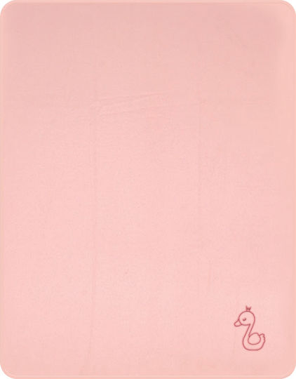 Lorelli Decke Wickeltücher für Kinderzimmer Polar Swan Vlies Rosa 75x100cm