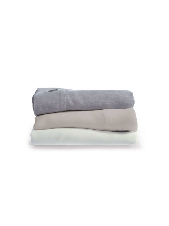 Nef-Nef Homeware Κουρτίνα με Τρουκς Renata Γκρι 140x265εκ.
