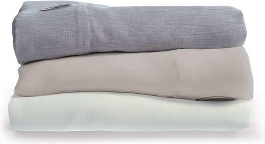 Nef-Nef Homeware Renata Vorhänge Grommet Grau 140x265cm