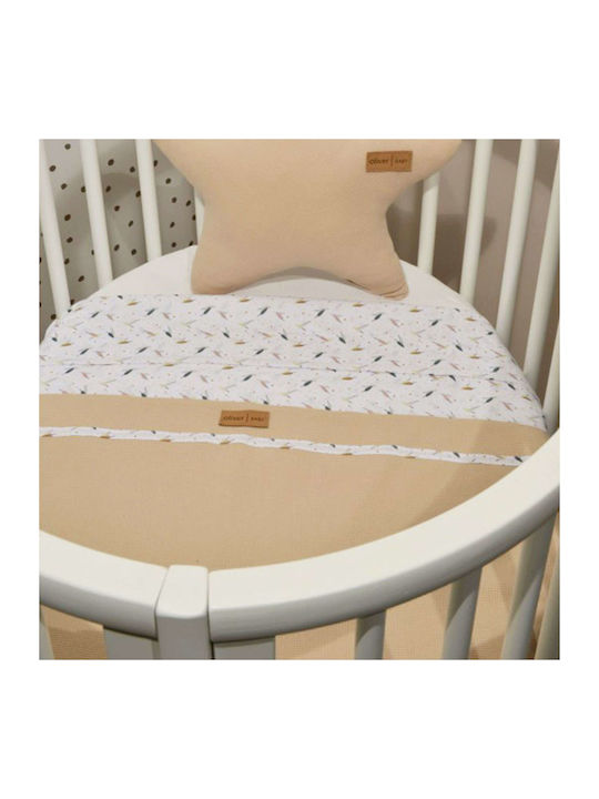 Baby Oliver Κουβέρτα Αγκαλιάς & Λίκνου Μπεζ 75x95εκ.