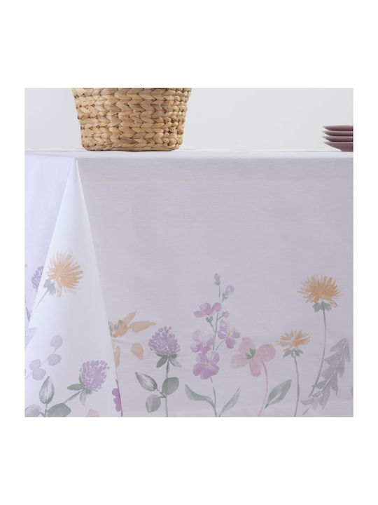 Nef-Nef Homeware Baumwoll Tischdecke Merida Weiß 140x180cm