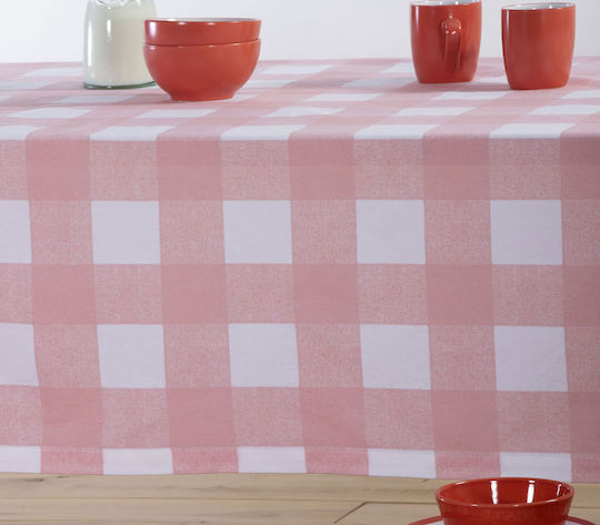 Nef-Nef Homeware Τραπεζομάντηλο Βαμβακερό Αλέκιαστο Henry Coral 140x180εκ.