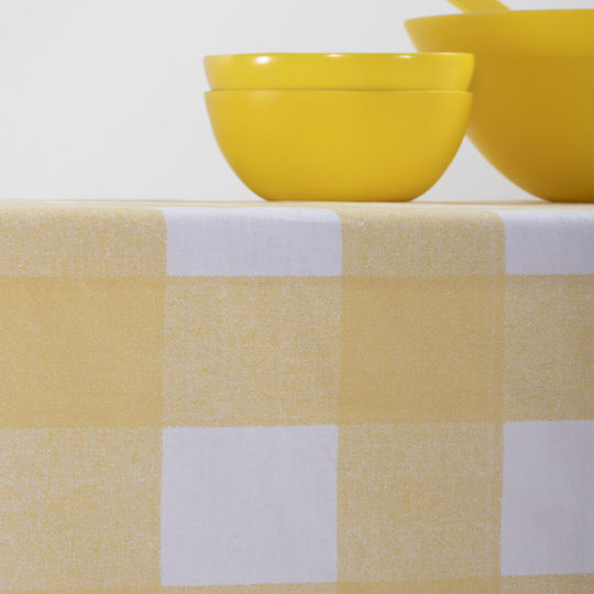 Nef-Nef Homeware Kariert Fleckabweisend Henry Yellow 140x140cm