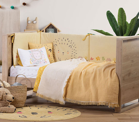 Nef-Nef Homeware Κουβέρτα Κούνιας Apollo Βαμβακερή Γκρι 110x150εκ.