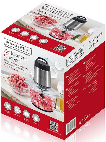 Royalty Line Mini Tocător Multi 300W Cu Recipient 1L Negru