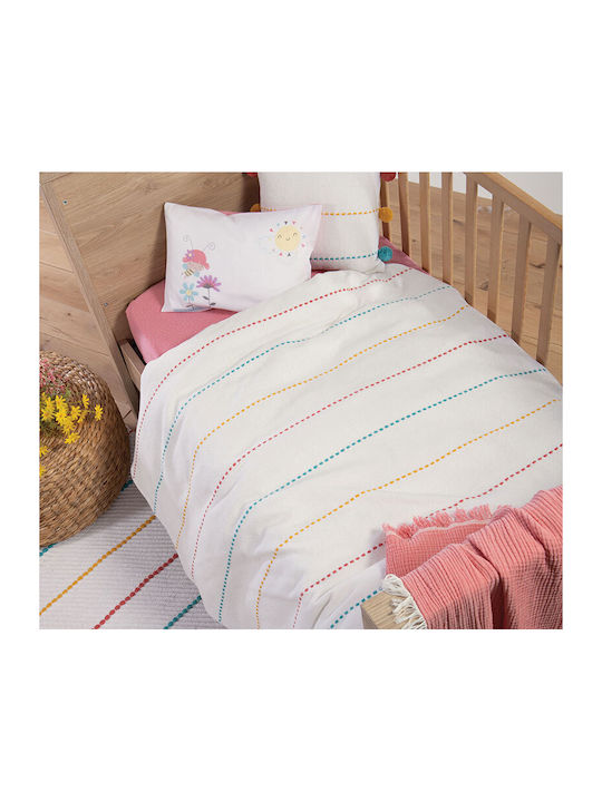 Nef-Nef Homeware Blanket Nursery Swaddling Blankets Life Line Cotton White 80x110cm