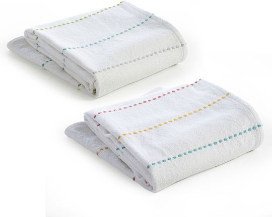 Nef-Nef Homeware Blanket Nursery Swaddling Blankets Life Line Cotton White 80x110cm