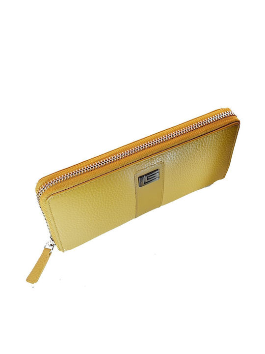Guy Laroche Μεγάλο Δερμάτινο Γυναικείο Πορτοφόλι με RFID Κίτρινο