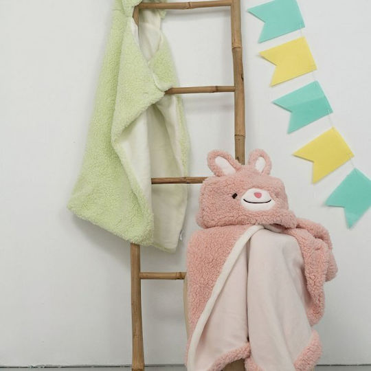 Palamaiki Κουβέρτα Αγκαλιάς & Λίκνου New Baby Fleece Ροζ 70x100εκ.