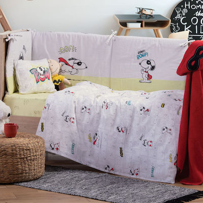 Nef-Nef Homeware Snoopy Masked Hero Paturi Clasică Intern Alb 40x187cm