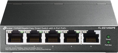 TP-LINK TL-SG105MPE v1 Unmanaged L2 PoE+ Switch με 5 Θύρες Ethernet