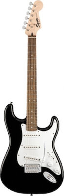 Fender Electric Guitar Squier Pack with SSS Pickups Layout, Indian Laurel Fretboard in Black