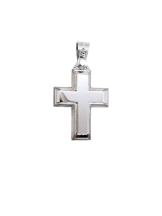 Triantos White Gold Cross 9K